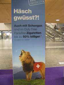 Un tigre suisse-allemand à l'aéroport