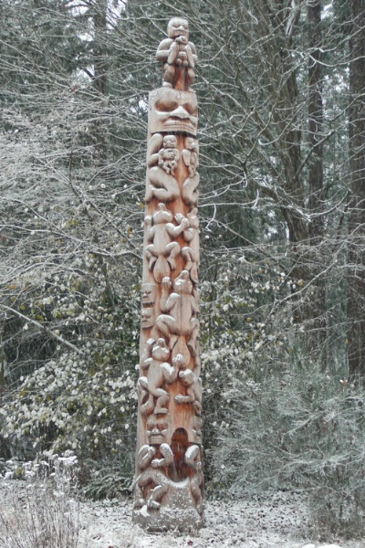 Le totem en hiver