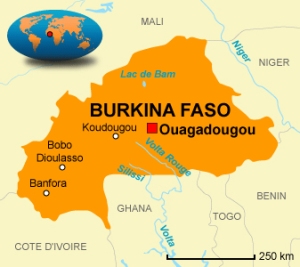 Le Burkina Faso... Ouagadougou est assez central